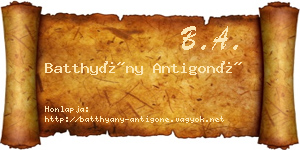Batthyány Antigoné névjegykártya
